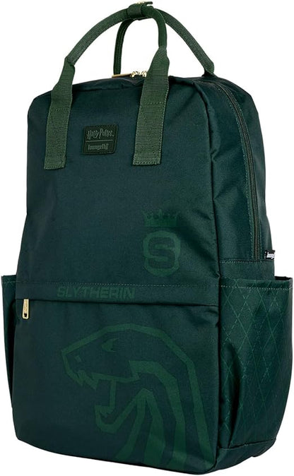 Loungefly - Warner Brothers - Harry Potter - Sonserina - Mochila - Exclusivo da Amazon - Ideia de presente - Produtos oficiais - Para meninos, meninas, homens e mulheres - Fãs de cinema