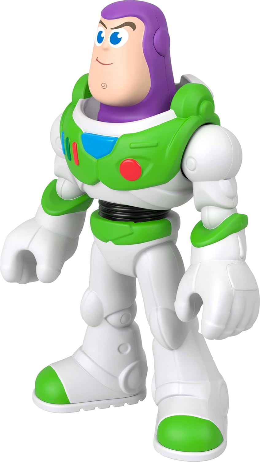 Fisher-Price Figura de ação Buzz Lightyear Imaginext XL de 23 cm da, com articulação e visual icônico do filme, inspirada em Toy Story da Disney e Pixar (os personagens podem variar), JMD32