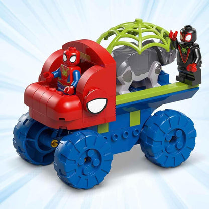 LEGO Marvel Team Spidey Dino Crawler Rescue Truck, conjunto de brinquedo e dinossauro para veículo de super-herói montável, presente para meninos, meninas e fãs de 4 anos ou mais do show do Aranha e seus incríveis amigos