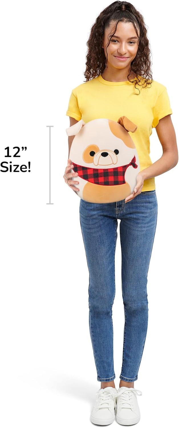 Squishmallows Original Brock, o Buldogue Branco e Castanho de 30 cm