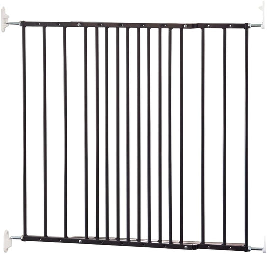 BabyDan MultiDan, 62,5-106,8 cm/24,6-42 pulgadas, Puerta de escalera extensible/Puerta para bebés/Puerta de seguridad, Metal, Negro, Hecho en Dinamarca - (Puerta para mascotas/Puerta para perros)