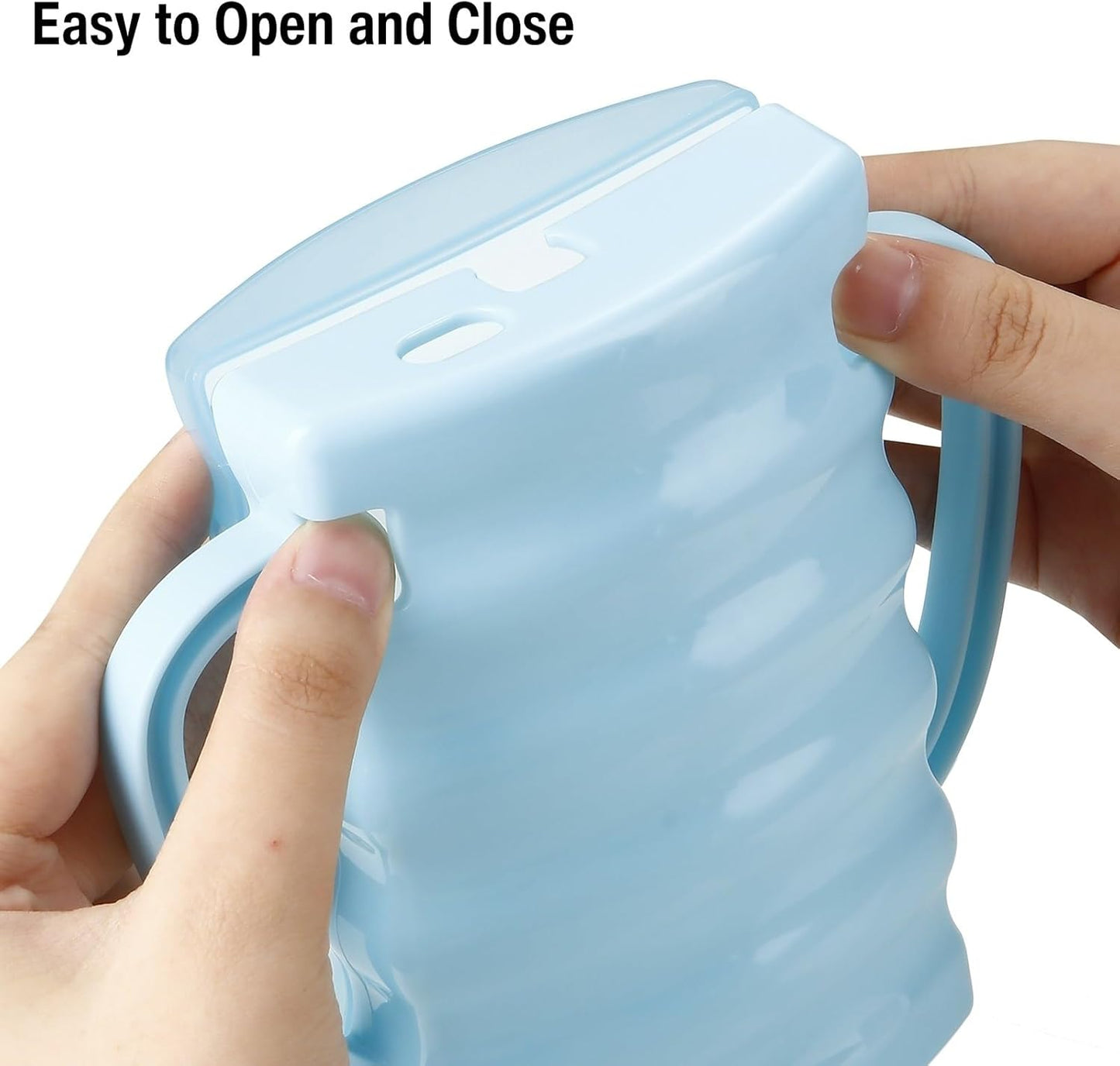 PandaEar Conjunto de 2 Porta-Sacos Antiaperto, Porta-Sacos de Comida de Bebê, Suco e Bebidas com Alça, Azul/Roxo