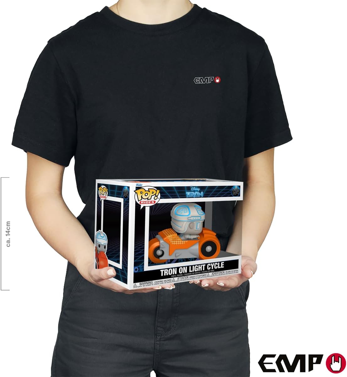 Funko Pop! Rides: Tron - (1982) - Tron com ciclo - Figura de vinil colecionável - Ideia para presente - Produtos oficiais - Brinquedos para crianças e adultos - Fãs de cinema - Figura modelo para colecionadores e exposição