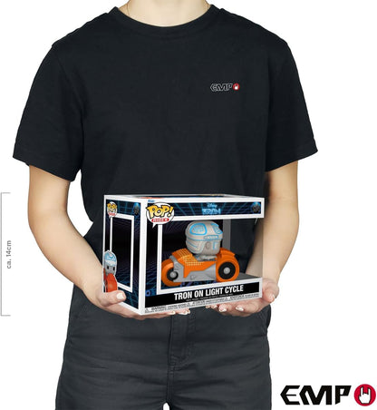 Funko Pop! Rides: Tron - (1982) - Tron com ciclo - Figura de vinil colecionável - Ideia para presente - Produtos oficiais - Brinquedos para crianças e adultos - Fãs de cinema - Figura modelo para colecionadores e exposição