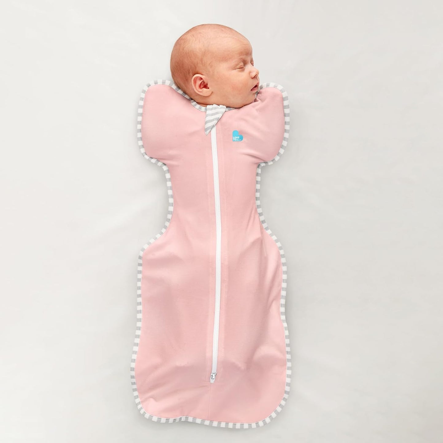 Love To Dream™ Swaddle UP™, Tamanho Pequeno (3,5–6 kg) – Rosa | Ajuste perfeito, promove um sono saudável | 1.0 Tog Ideal para primavera e verão (20–24 °C) | Algodão lavável à máquina com zíper duplo