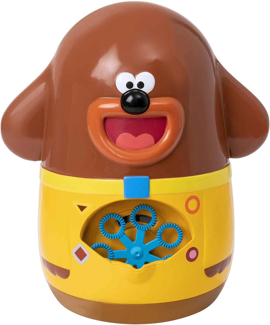 Hey Duggee Máquina de bolhas | Máquina de fazer bolhas | Ei, Duggee Bubble Party Bubble Machine e solução de bolha bônus | Brinquedos divertidos perfeitos para atividades ao ar livre e brinquedos para ambientes internos | Ei Duggee e os esquilos