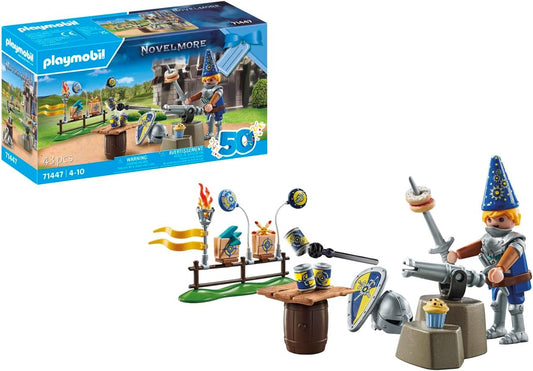 Playmobil 71447 Novelmore: Cumpleaños del Caballero, celebración llena de acción con el Príncipe Arwynn, emocionantes duelos y accesorios, juegos de rol divertidos e imaginativos, sets de juegos artísticos aptos para niños a partir de 4 años