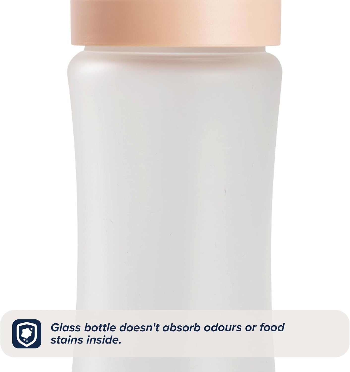 Nuby Kit com 2 Mamadeiras de Vidro Anticólicas RapidBottle - Mamadeira Rápida com Revestimento de Silicone e Bico Semelhante ao Seio Materno | Alimentação Rápida | Sem Microplásticos | Esterilização Rápida | 266ml (Bege)