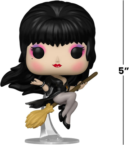 Ícones Funko Pop!: Elvira Mistress Of the Dark – Elvira Mistress Of the Dark Broom - Figura de vinil colecionável - Ideia de presente - Produtos oficiais - Brinquedos para crianças e adultos - Fãs de cinema