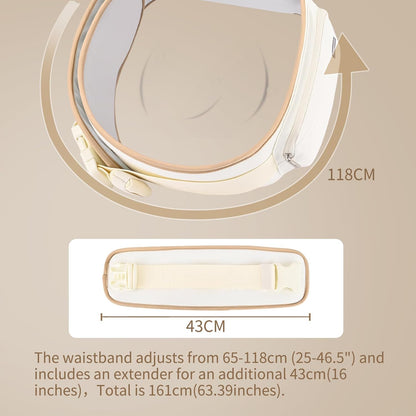 Bebear Canguru para Bebê, do Recém-Nascido à Criança, Bebamour Canguru com Assento de Quadril, Capuz para a Cabeça, 3 Protetores de Mordedor, Extensor de Cintura, Algodão, Azul