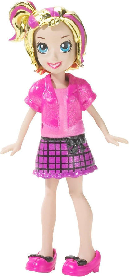 Polly Pocket – T1217 – Conjunto Mini-Poupée e Acessórios Roupa Electropop – Polly + esquilo P