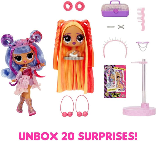 L.O.L. Surprise  Série Tweens Surprise Swap - Buns-2-Braids Bailey - Boneca fashion com mais de 20 surpresas, incluindo cabeça de estilo e modas e acessórios fabulosos - ótimo para crianças a partir de 4 anos
