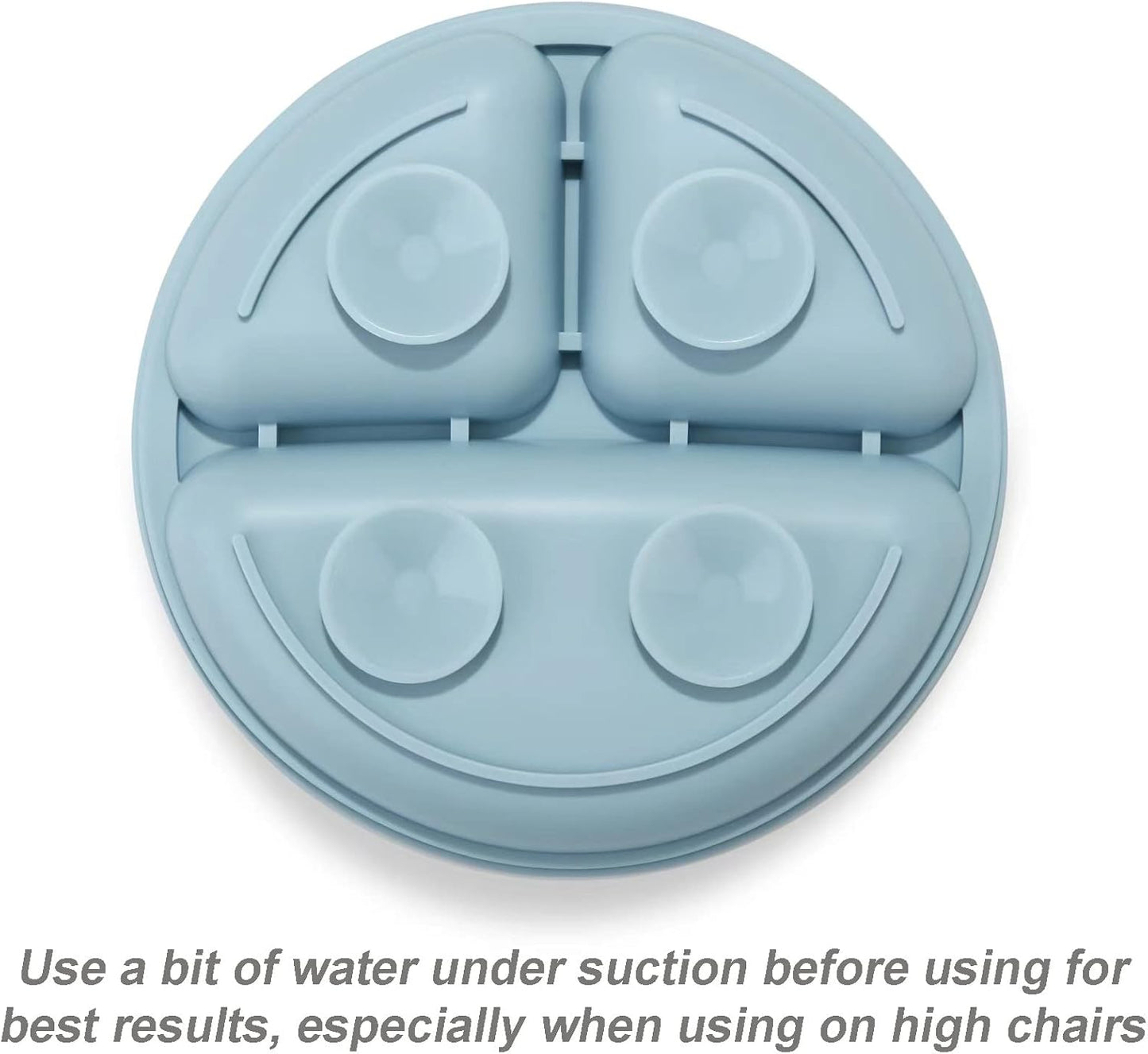 PandaEar Conjunto de 3 Pratos de Silicone com Ventosa para Bebês e Crianças Pequenas que Inclinam a Alimentar-se Sozinhas. Pratos Divididos e Fixos para Desmame, Ideais para Cadeirões de Alimentação.