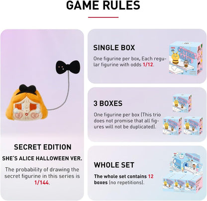 POP MART CRYBABY Crying Again Series - Conjunto completo de bonecos de pelúcia com emblema, design premium, presentes para mulheres, boneco de ação colecionável chique e favorito dos fãs