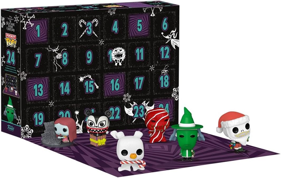 Calendário de Contagem Regressiva Funko Pocket Pop!: O Estranho Mundo de Jack - TNBC - Calendário do Advento - 13 Dias de Surpresas - Mini Figuras de Vinil Colecionáveis - Caixa Misteriosa - Ideia de Presente - Presente de Natal