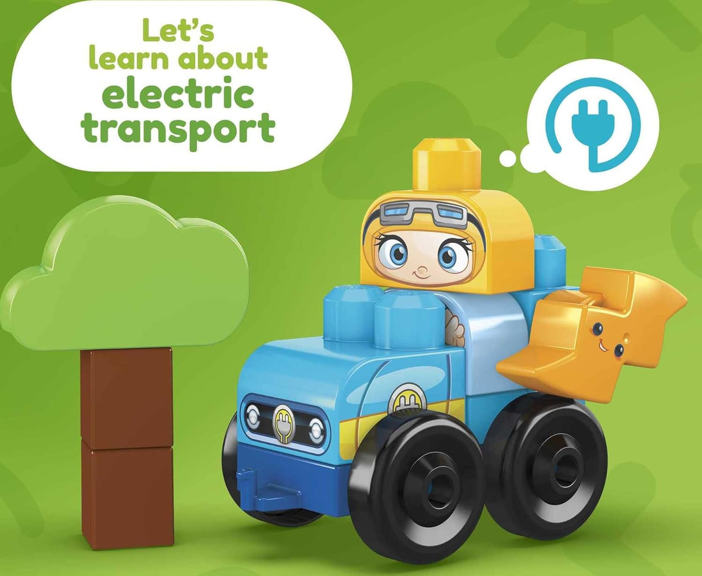 MEGA BLOKS Blocos de construção infantis Fisher-Price, classificação e reciclagem de cidade verde