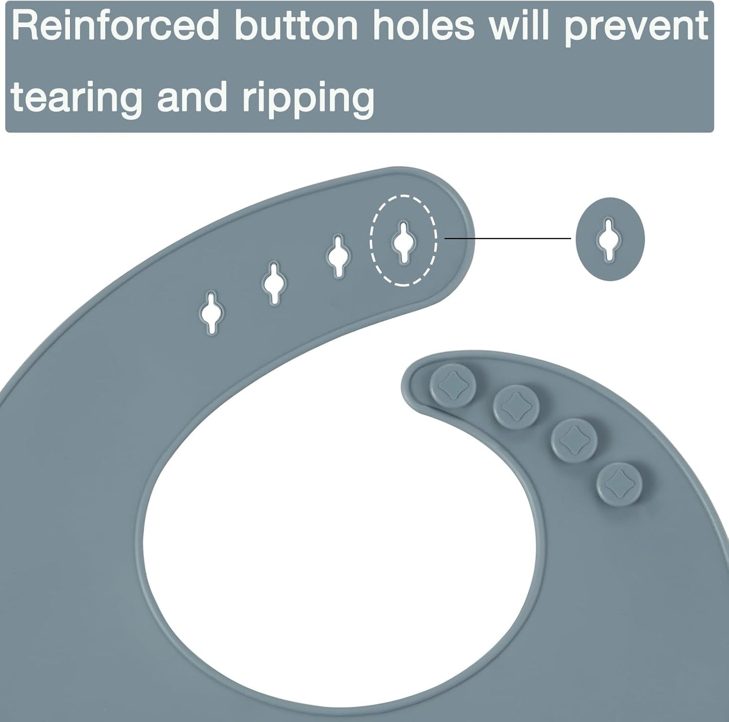 PandaEar Conjunto de 3 Babadores de Silicone para Bebês Meninos e Meninas, Babador Ajustável para Desmame, Babadores Impermeáveis para Crianças, Babadores de Silicone Macios e Duráveis Livres de BPA com Coletor de Alimentos Grande