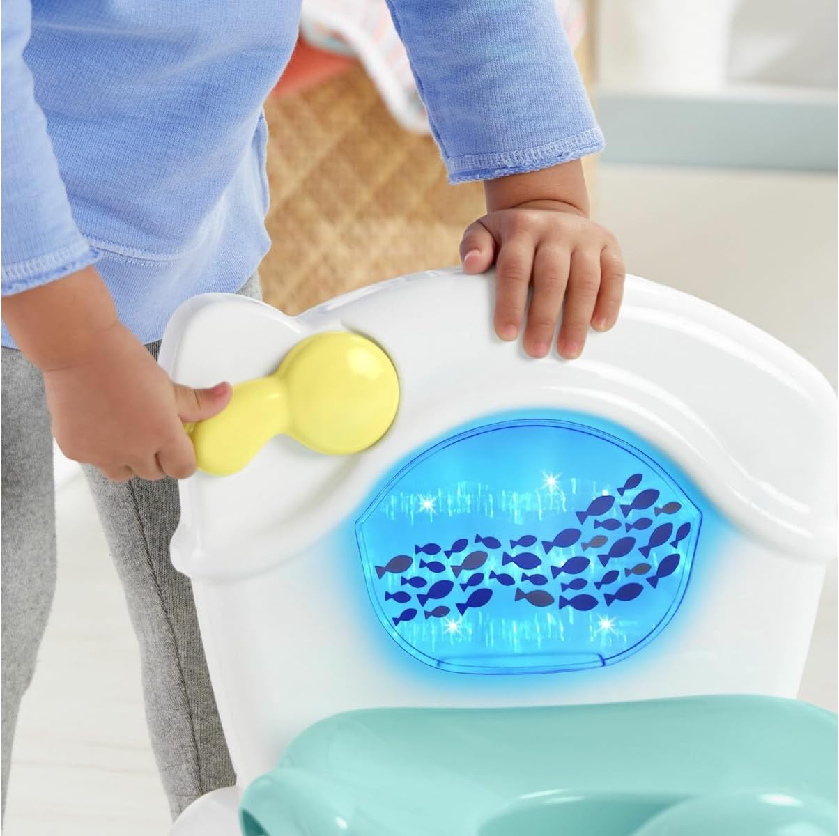 Penico Fisher-Price Sea Me Flush - Edição Somente Sons, cadeirinha de treinamento com sons e luzes para bebês e crianças pequenas, GWD37