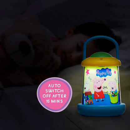 WOW! STUFF Light Revealers Peppa Pig Night Light - Lanterna com Cena Mágica 360° e Desligamento Automático - Luminária Portátil para Quarto Infantil com Alimentação USB ou Pilhas - Brinquedo Oficial da Peppa Pig