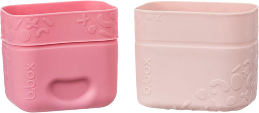 b.box Copos de silicone para lanches, recipientes reutilizáveis para armazenamento de alimentos e refeições, com tampas, cabem em lancheiras, podem ir ao forno, micro-ondas, freezer e lava-louças, capacidade de 150 ml, ASIN infantil