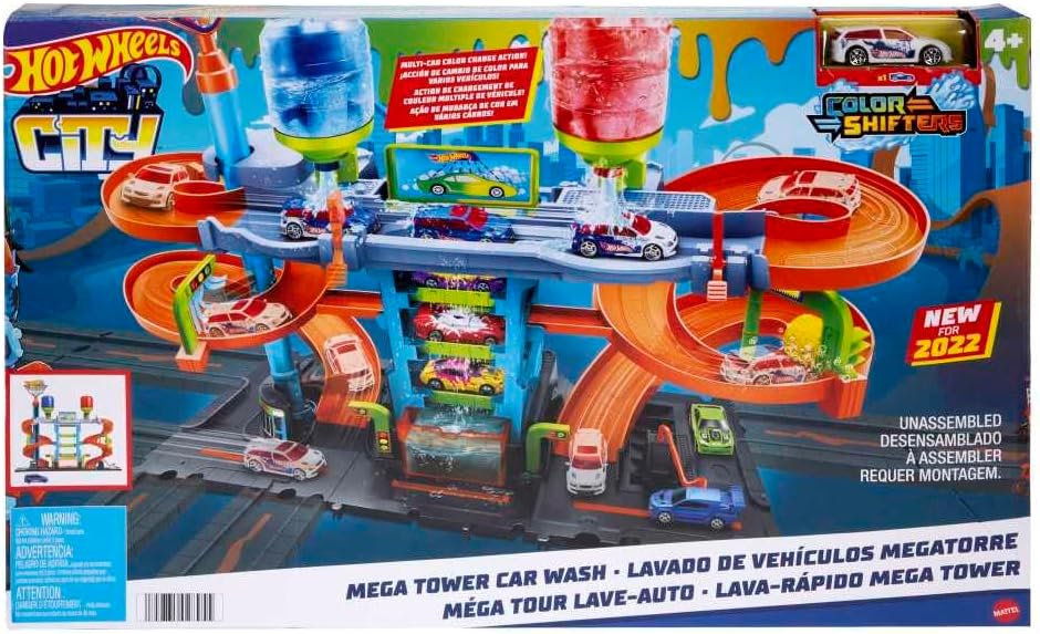 Hot Wheels Conjunto  City Mega Lava-Rápido Color Shifters com 1 carrinho
