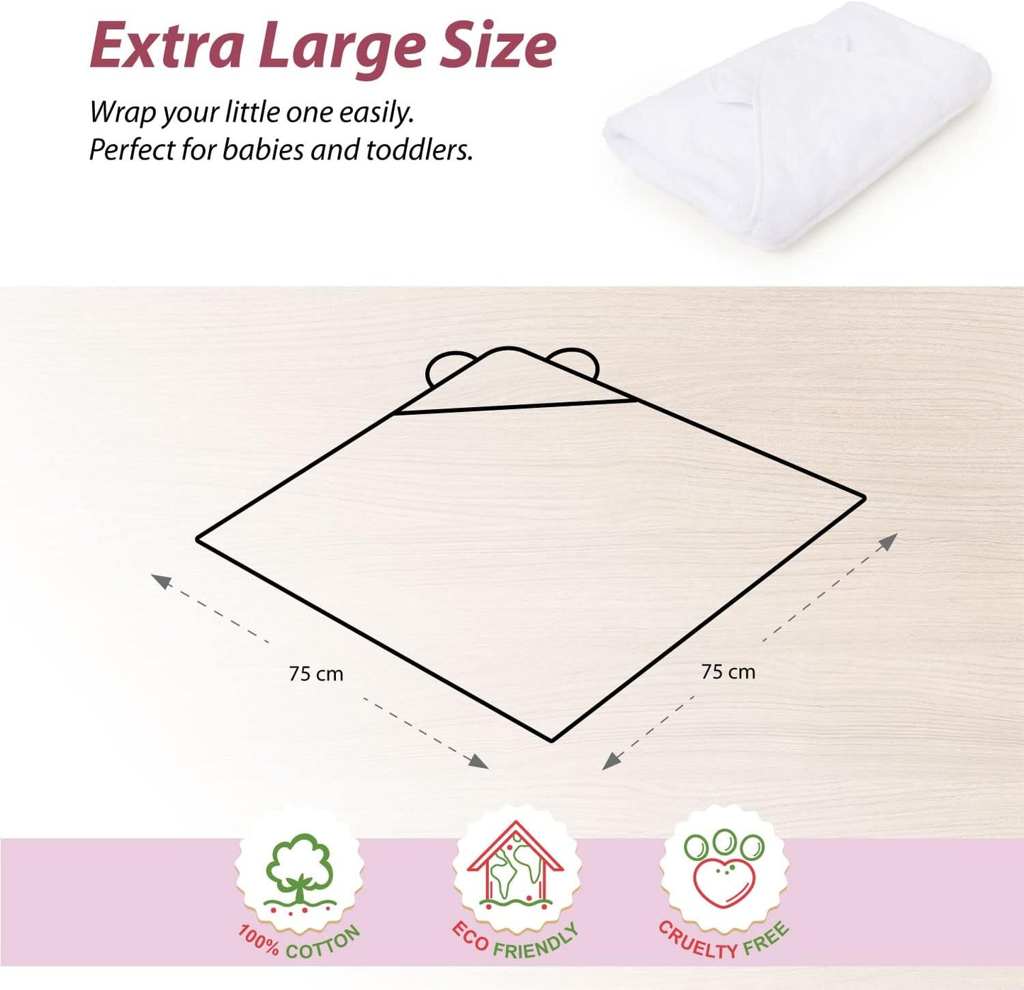 Toalha de banho com capuz personalizada para recém-nascidos - Toalha macia, fofinha, altamente absorvente e lavável à máquina com orelhas para sua nova menina, Toalha com capuz lavável à máquina para bebês e crianças pequenas