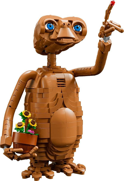 LEGO Ideas E.T. o Extraterrestre – Kit de Modelo para Adultos, inclui Figura do Alienígena, Flores Artificiais em Vaso e Peça Luminosa – Presente Nostálgico para Fãs de Filmes de Ficção Científica – 21370