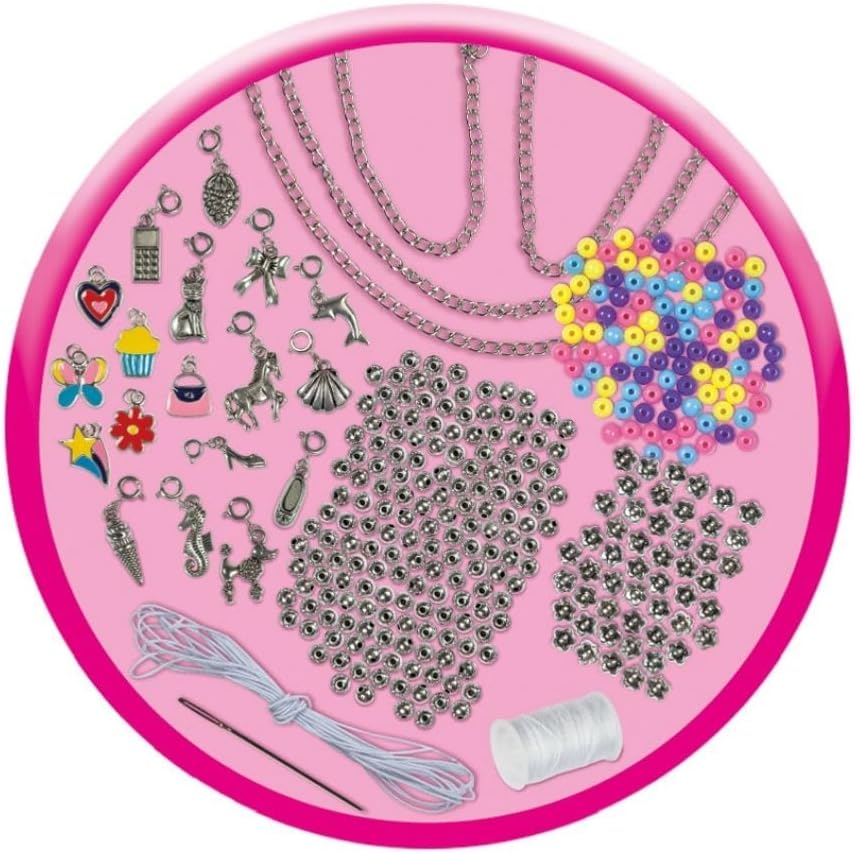 Galt Cute Charms - Kit para fazer colares e pulseiras com estojos criativos - Mais de 300 brinquedos Galt, charms fofos, kits de artesanato infantil, pacote com 2 brinquedos Galt, joias com charms