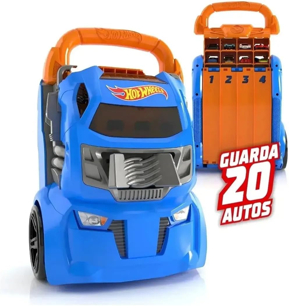Hot Wheels Estojo Lançador | Armazena até 20 carrinhos | 2 em 1: estojo de armazenamento e lançador que se conecta a outros conjuntos | Para crianças a partir de 3 anos | (Carrinhos não incluídos)