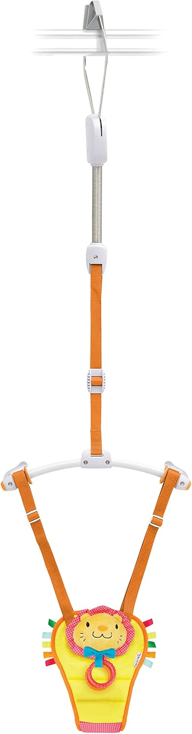 Munchkin Balanço elétrico para bebês | Cadeira de balanço e balanço para bebês com Bluetooth, balanço para bebês com balanço natural em 5 velocidades e controle remoto, Balanço para bebês Munchkin com estrutura de porta de brincar e pula-pula