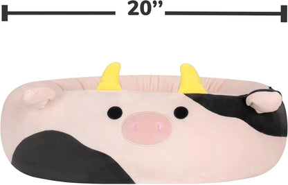 Squishmallows Original 20 Polegadas Connor a Vaca Cama para Animais de Estimação - Pequena Cama Ultrasoft Oficial Jazwares Pelúcia para Animais de Estimação