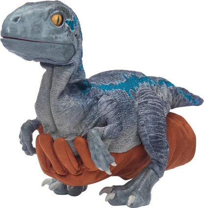 UAU! COISAS - Brinquedo de dinossauro azul bebê Jurassic World REAL FX, dinossauro animatrônico hiper-realista, movimentos realistas e sons de filmes reais, brinquedos oficiais Jurassic World Dominion, idade 8+