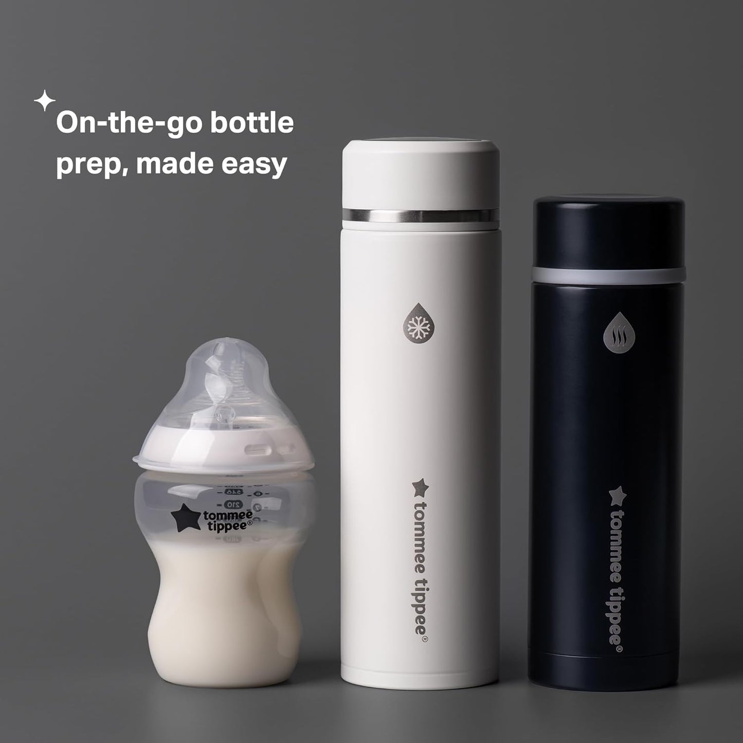 Tommee Tippee Perfect Prep Day & Night, máquina de fazer mamadeiras com display digital e volume ajustável, preto + Tommee Tippee GoPrep Formula Feed Maker Set.