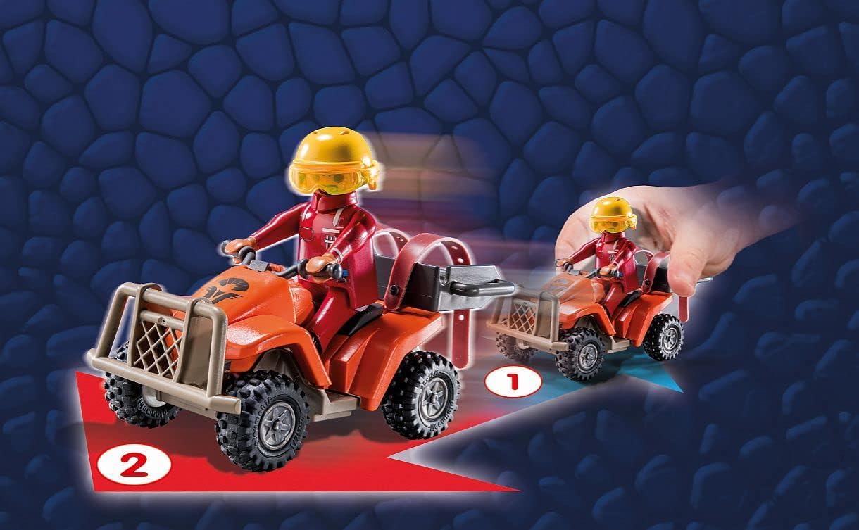 Playmobil 71085 Como Treinar o Seu Dragão: Conjunto de Segurança Base ICarus dos Nove Reinos, quad com motor retrátil e personagens de TV, Divertido Jogo de RPG Imaginativo, Conjunto Adequado para Crianças a partir de 4 Anos