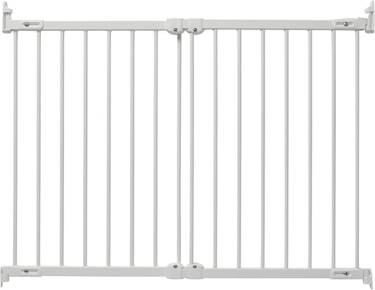 BabyDan FlexiFit, cobre aberturas entre 67-105,5 cm/26,4-41,5 polegadas, portão de escada extensível e flexível/portão para bebês/portão de segurança, metal, branco, feito na Dinamarca - (portão para animais de estimação/portão para cães)