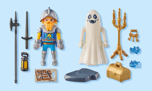 Playmobil | Novelmore | Fantasma do Castelo e Cavaleiro | Brinquedos para crianças a partir de 4 anos | 71797