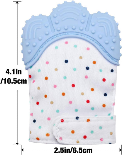 PandaEar Luvas de dentição para bebês - Pacote com 2 luvas para aliviar a dor, proteger e estimular a dentição de bebês a partir de 3 meses.