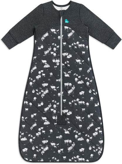 Love To Dream™ Saco de dormir, 18-36 meses - Carvão | Cobertor e edredom vestível extra quente, de manga comprida e leve | 3,5 Tog, ideal para inverno e outono (14–16 °C) | Algodão lavável à máquina e zíper duplo