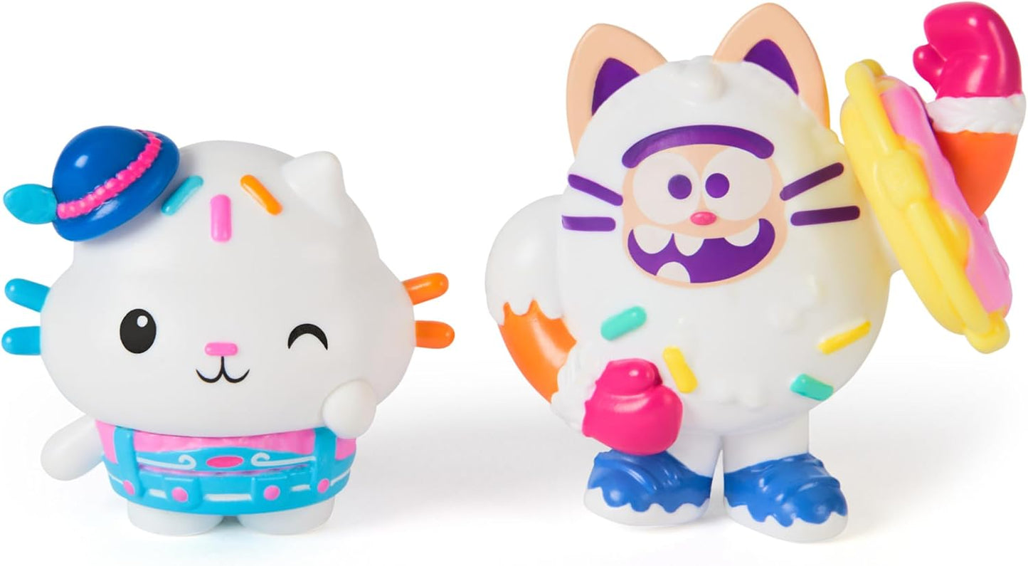 Casa de Bonecas da Gabby: O Filme, Cakey Cat e Cookie Bobby, Figuras de Brinquedo com 2 Acessórios, Brinquedos Infantis para Meninas e Meninos a partir de 3 Anos
