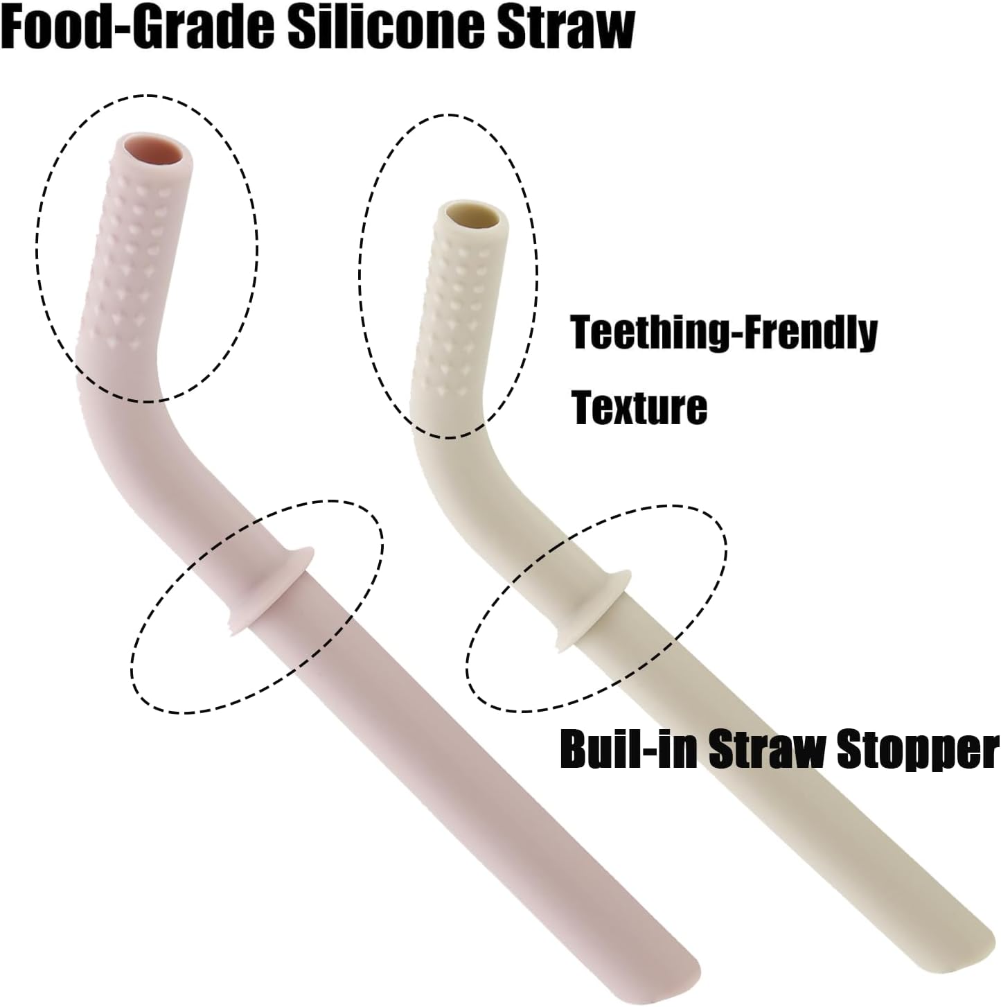 PandaEar Conjunto de 2 copos infantis em aço inoxidável com tampas e protetores de silicone, além de 2 colheres e garfos, copos de treinamento de 260 ml (8,8 oz) à prova de vazamentos com canudo, livres de BPA (rosa claro/linho)