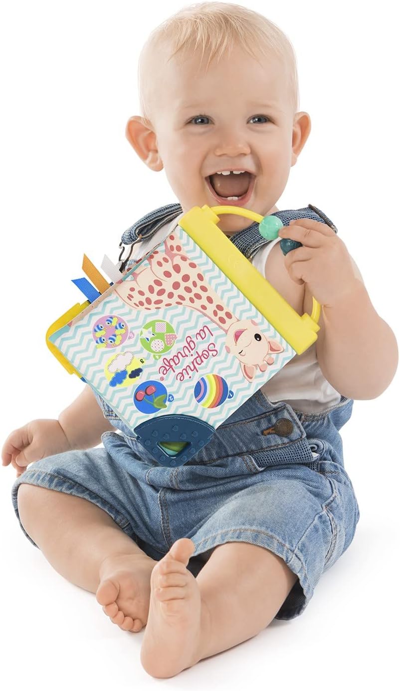 Sophie la Girafe Livro de Aprendizagem Infantil Mordedor Natural, Multicolorido