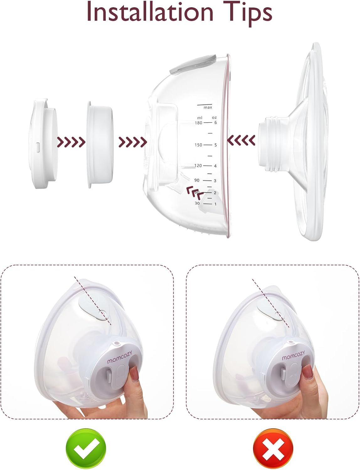 Momcozy Válvulas Duckbill somente para Momcozy V1/V2. Acessórios de substituição para bomba tira leite Momcozy V1/V2 original, pacote com 2