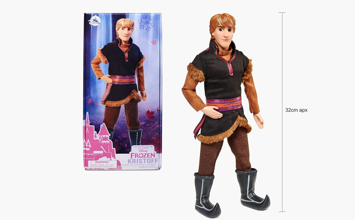 Disney Boneco Clássico Kristoff de Frozen (32 cm) – Brinquedo Oficial de Personagem da Disney Store