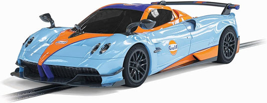 Scalextric C4335 Pagani Huayra BC Roadster - Edición Golfo, Azul/Naranja