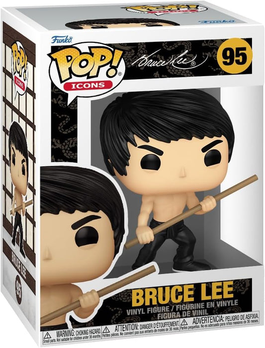 Funko Pop! Ícones Bruce Lee - (dinâmico) - Figura de vinil colecionável - Ideia para presente - Produtos oficiais - Brinquedos para crianças e adultos - Fãs de cinema - Figura modelo para colecionadores e exposição