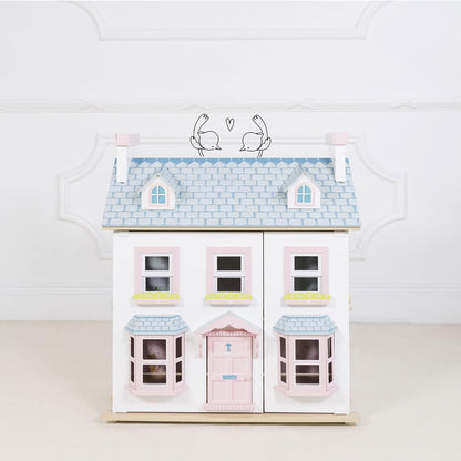 Le Toy Van- Casa de bonecas Mayberry Manor Grande casa de bonecas de madeira | Conjunto de jogos de casa de bonecas de madeira de 3 andares para meninas e meninos - adequado para maiores de 3 anos