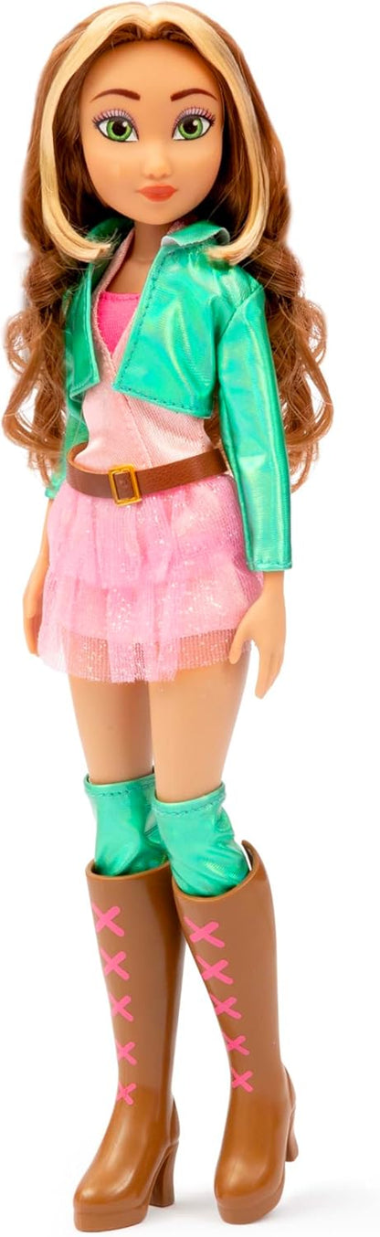 Winx Boneca Icônica – Flora com Roupa Característica e Articulações – Boneca Fashion Clássica de 27cm com Cabelo Longo e Esvoaçante – Brinquedo Oficial do Clube Winx para Meninas – Brincadeira Mágica de Aventura – Idade 4+