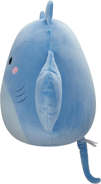 Squishmallows SQCR05429 Mantarraya azul de 12 pulgadas de lujo, multicolor