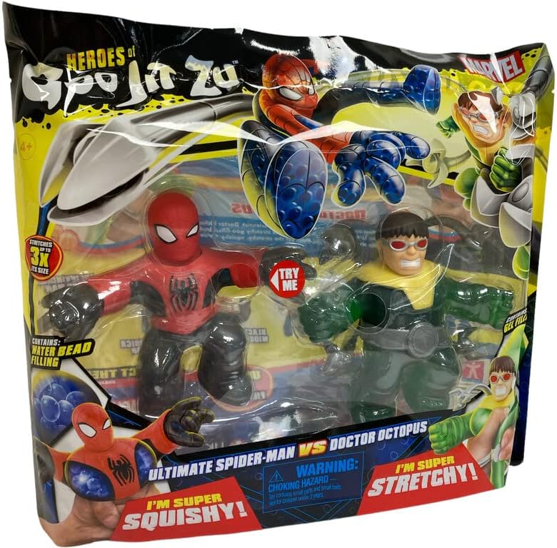 Heróis de Goo Jit Zu Bandai Marvel Action Figure – Pacote com 2 Homem-Aranha VS Dr. Octopus Multicolorido CO41378