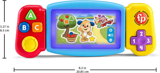 Fisher-Price Laugh & Learn - Jogo de Videogame de Faz de Conta para Crianças com Luzes, Sons e Músicas Educativas, Versão em Inglês do Reino Unido, Twist & Learn Gamer, HNM83